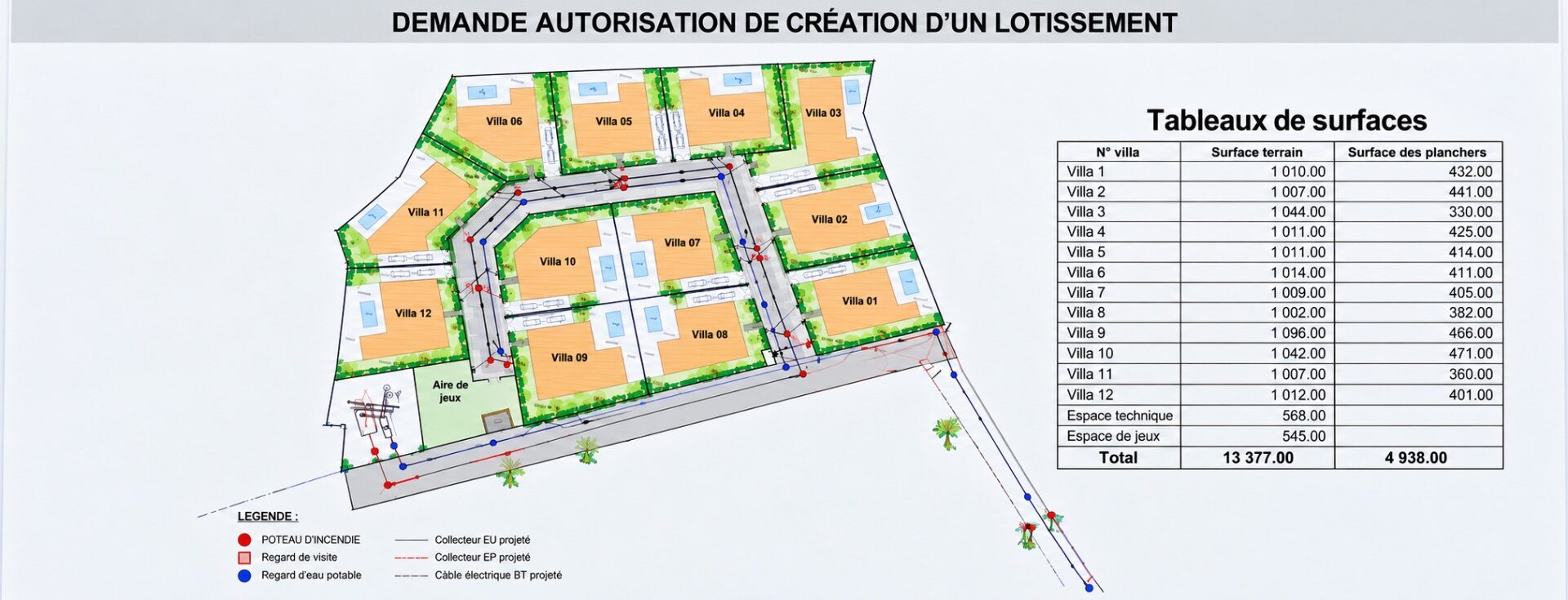 Projet autorisé 12 villa