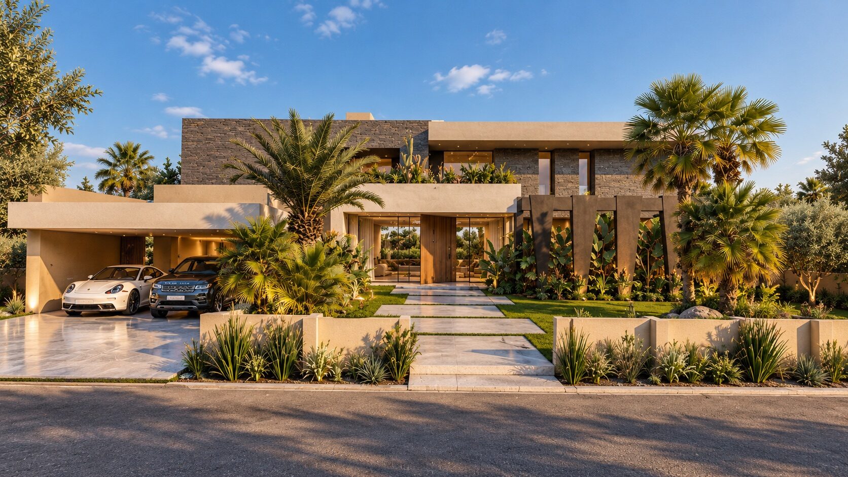 Villa de luxe sur plan